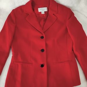 Petite Red Blazer size 02, Casual Corner Annex